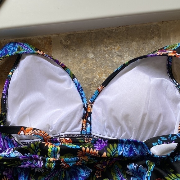 NWT- Swim Solutions Swim suit tummy control thigh minimizer Beach Coadtal Sz 10. - Picture 8 of 9